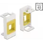 Uchwyt Keystone DeLOCK Easy 45 Moduł 22,5 x 45 mm biało-żółty