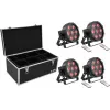Zestaw podłogowych lamp LED EUROLITE SLS-7 HCL 4x z walizką transportową TDV-1