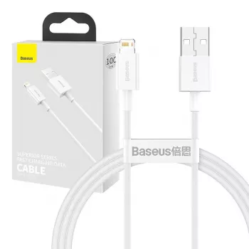 Kabel do telefonu komórkowego Baseus CALYS-A02 biały 1 m USB A Lightning