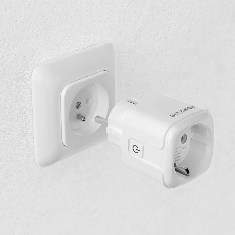 Smart socket BlitzWolf BW-SHP15 ZigBee 3680W — in-wall Wi‑Fi/ ZigBee Kompatybilny power outlet