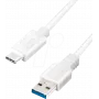 Logilink - Kabel USB - USB Type A (M) na USB-C (M) odwracalny - USB 3.2 Gen 1 - 3 A - 15 cm - Biały (CU0172)