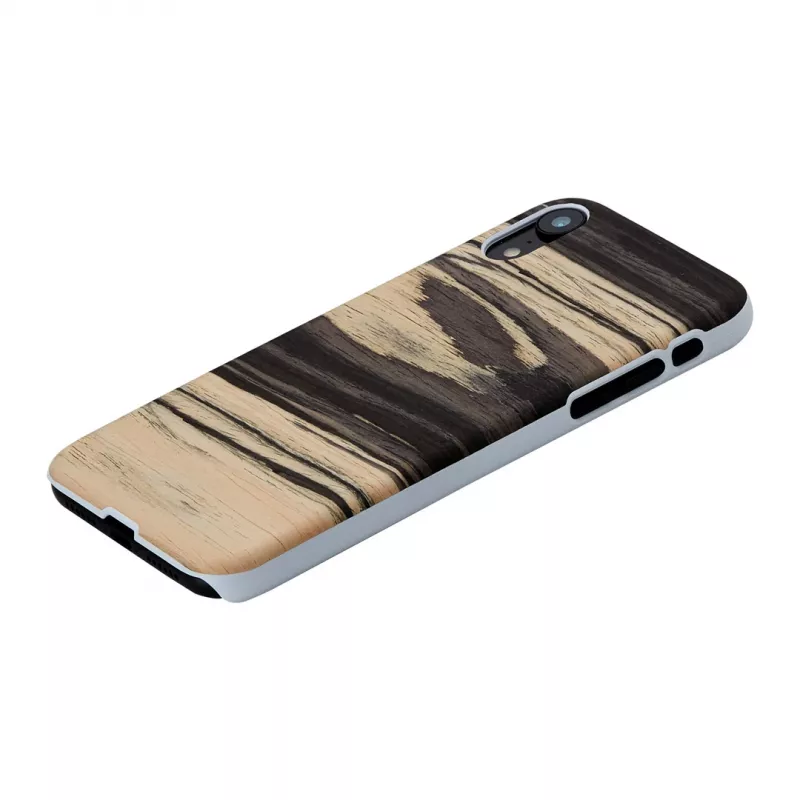 Etui man and wood na iPhone XR — wykończenie biały heban