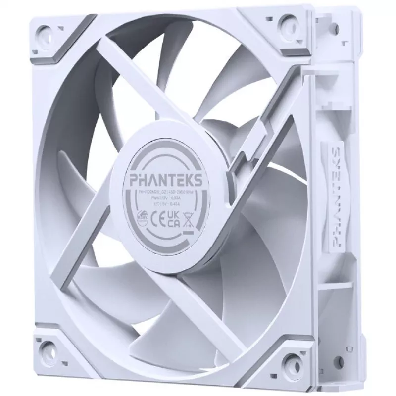 Phanteks M25 Gen2 120mm PWM ARGB Reverse Blade Fan - Biały