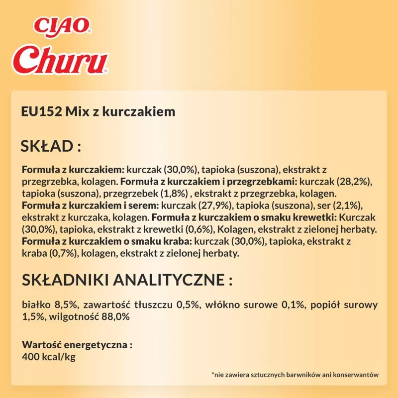 INABA Churu Varieties Chicken - przysmaki dla kota - 50 x 14g