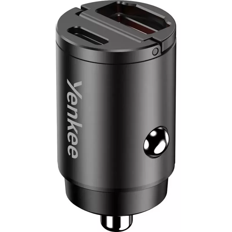 Ładowarka samochodowa YENKEE CAR 02 Power Delivery 30W z portami USB-A i USB-C