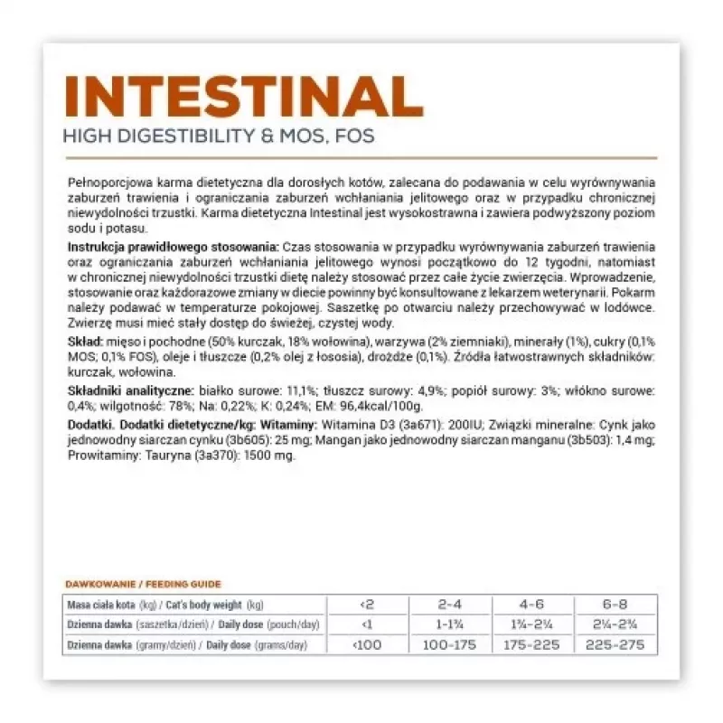 VetExpert Veterinary Diet Intestinal mokra karma dla kotów 100 g