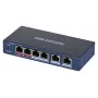 Hikvision DS-3E0106HP-E sieciowy Links Unmanaged Fast Ethernet (10/100) PoE Support niebieski