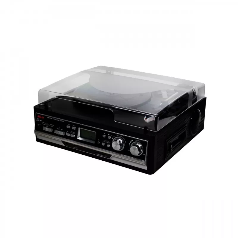 Gramofon AKAI ATT-15SE model ATT-300CC — gramofon z napędem paskowym, obsługa ręczna, do winyli 33/45 RPM