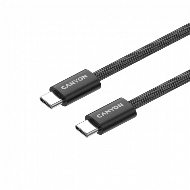 Kabel CANYON OnWire 60MG C-C 60W Magnetyczny Pleciony 1m Czarny