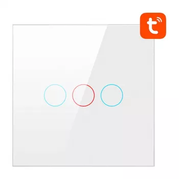 Inteligentny włącznik światła Avatto TS02-EU-W3 WiFi 3-drożny — naścienny przełącznik Wi‑Fi do sterowania wielopunktowego