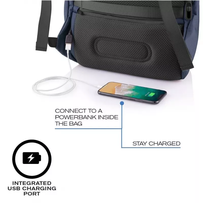 Plecak casual XDDESIGN Bobby Soft z komorą na laptop 15,6 cala, 16 l, granatowy, PET