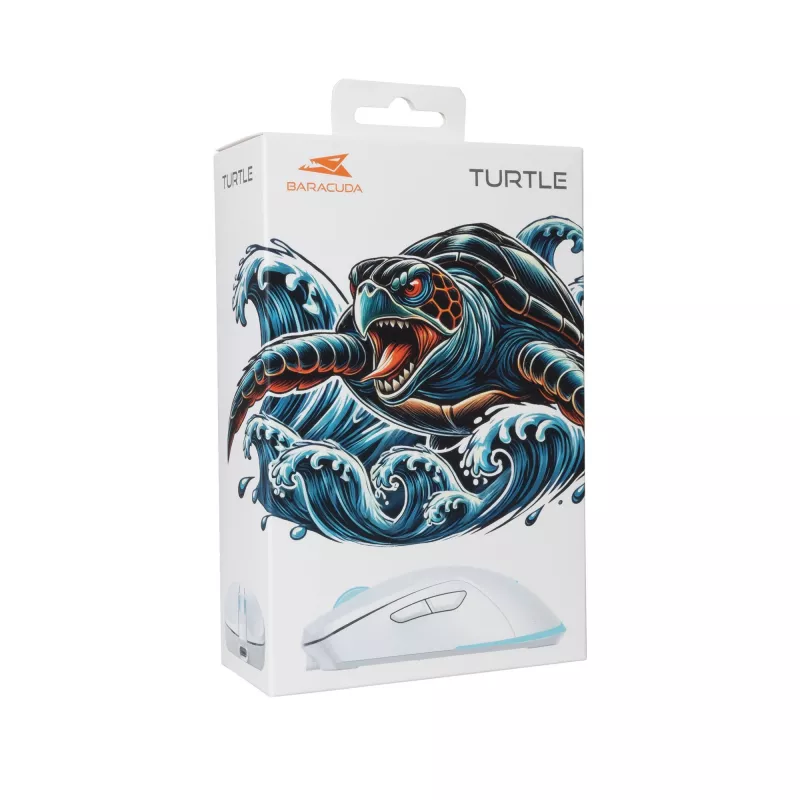 Mysz Baracuda BGM-122 Turtle biała TURTLE-W
