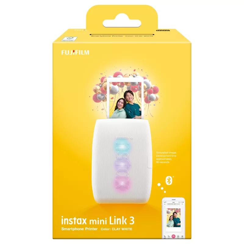 Drukarka fotograficzna Fujifilm Instax Mini Link 3 biały Bluetooth przenośna drukarka natychmiastowa do zdjęć ze smartfona