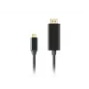 Adapter kabla wideo LANBERG CA-CMDP-10CU-0030-BK, 3 m, USB Type-C na DisplayPort, obsługa 4K@60Hz/144Hz