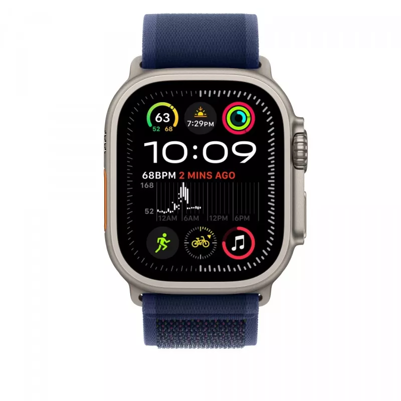 Apple 49mm Niebieska Pętla Trail Loop - S/M - Wykończenie Naturalny Tytan