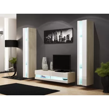 Cama regał VIGO NEW 180/40/30 sonoma/biały połysk