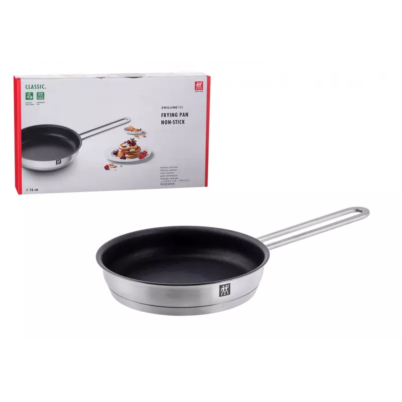Uniwersalna patelnia ZWILLING Pico okrągła 16 cm, stal nierdzewna, nieprzywierająca, do piekarnika i zmywarki