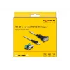 DeLOCK 63465 Kabel szeregowy Czarny Przezroczysty 1.8m USB Typ-A DB-9