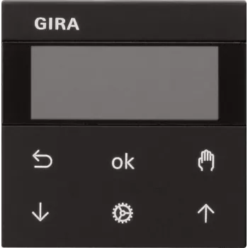Gira włącznik rolet i zegarowy czarny S3000 Display 5366005 (5366005)