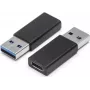 Adapter USB-A na USB-C ShiverPeaks 14-05032, USB 3.0, czarny