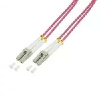 Kabel światłowodowy LogiLink 2m LC - LC OM4 fioletowy
