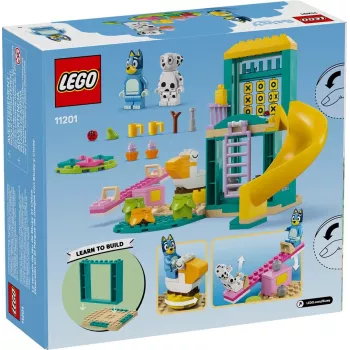 Zestaw klocków LEGO 11201 Radość na placu zabaw z niebieski i Chloe – minifigurki, scena do zabawy