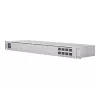 Zarządzany przełącznik sieciowy L2 UBIQUITI USW-Aggregation — 8 slotów SFP+, obsługa 10G, bez wentylatora, 1U do szafy rack, srebrny