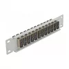 Fiber Optic Patch Panel DeLOCK 10 cali 12 portów SC Duplex Beżowy 1U Szary