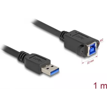 DeLOCK Kabel USB Typ-A męski na USB Typ-B żeński 1m czarny