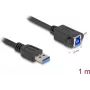 DeLOCK Kabel USB Typ-A męski na USB Typ-B żeński 1m czarny
