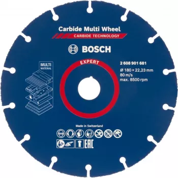Tarcza tnąca Bosch EXPERT Carbide MultiWheel 180 mm Ø, otwór 22,23 mm