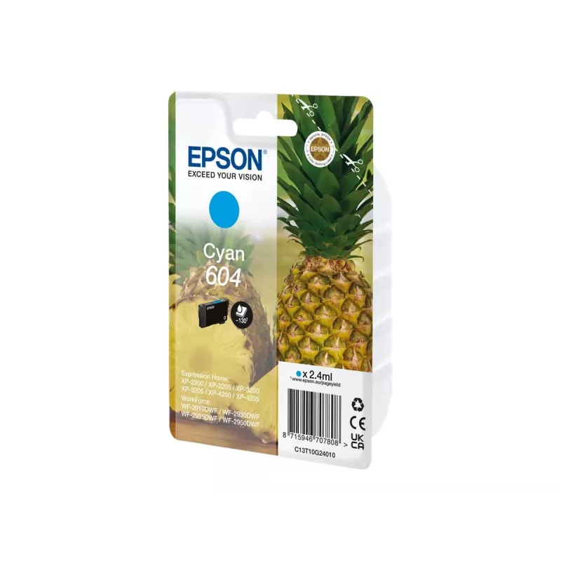 Kaseta z tuszem Epson 604 1 szt. Oryginalna Standardowa wydajność cyjan