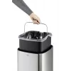 Prostokątny kosz na śmieci Durable NO TOUCH 35 l stal nierdzewna czarny srebrny