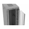 Szafa rack LANBERG FF01-8047-12SL 47U 800x1000 mm szara z przednimi i tylnymi drzwiami szklanymi oraz miejscem na panel LCD