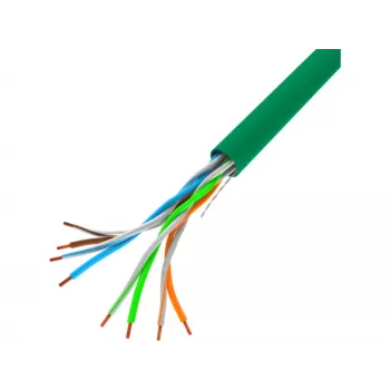Kabel sieciowy LANBERG LCU5-10CC-0305-G U/UTP kat. 5e 305 m zielony, 24 AWG, CCA, powłoka PVC