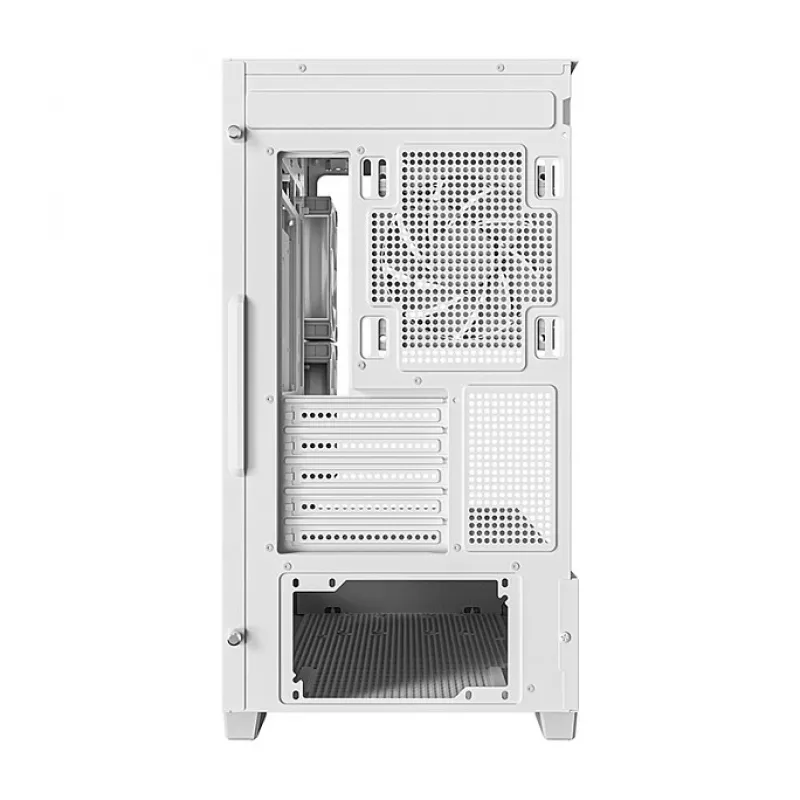 Obudowa PC Midi Tower DeepCool CG380 3F WH — Biała, 235×437×451 mm, obsługa 2,5 cala/3,5 cala, PSU na dole, 3 wentylatory 120 mm zainstalowane