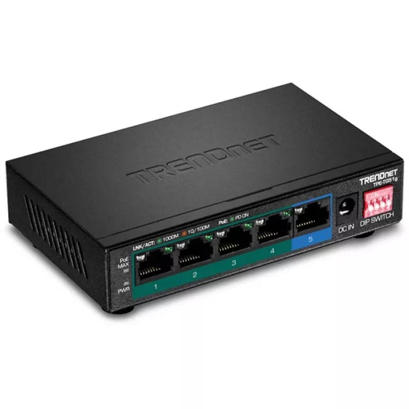 TRENDNET 5-Port Gigabit PoE+ Switch 60W