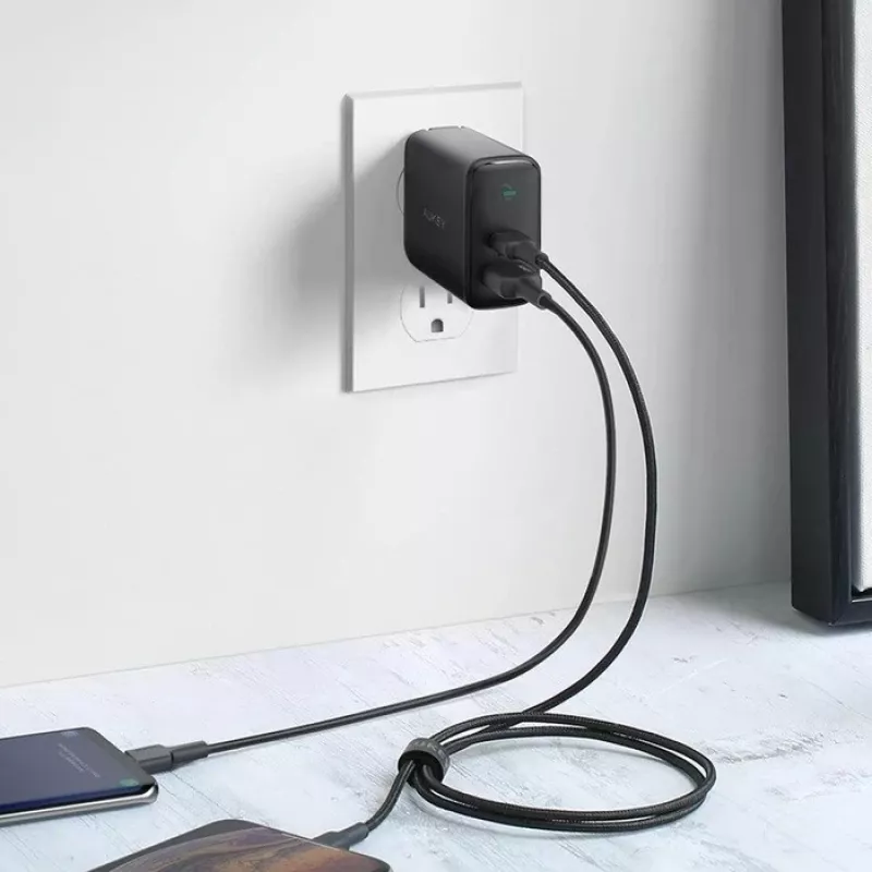 ścienny Charger 2xUSB Moc Delivery (1xUSB A+1xUSB C) 5.4A 30W Dynamic Detect PA-D1