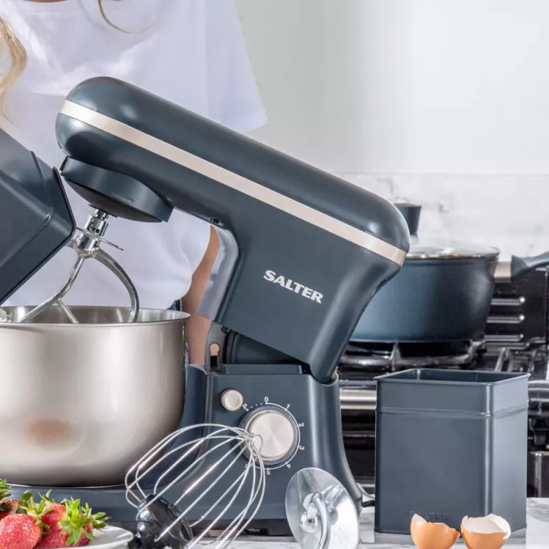Zestaw pojemników kuchennych Salter BW126131EU7, 4-częściowy, hermetyczne metalowe i plastikowe pojemniki