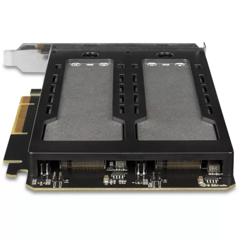 Mobilny stelaż na dyski RAIDSONIC ToughArmor MB842MP-B — 2 wyjmowane wnęki na M.2 NVMe, PCIe 4.0 x16