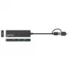 Manhattan USB-C & USB-A Combo Dock/Hub, Porty (4): USB-A (x4), 5 Gb/s (USB 3.2 Gen1 znane jako USB 3.0), zasilany przez USB (nie wymaga zewnętrznego zasilacza)