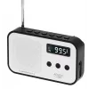 Przenośne radio cyfrowe Adler AD 1907 — AM/FM, tuner cyfrowy, alarm, USB-C, bateria 600 mAh, LCD, 20 ustawień, antena teleskopowa