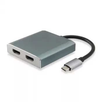 Equip USB Type C na 2 x HDMI Adapter żeński, 3.2 Gen 1 (3.1 Gen 1), USB Type-C, wyjście HDMI, 4096 x 2160 pikseli