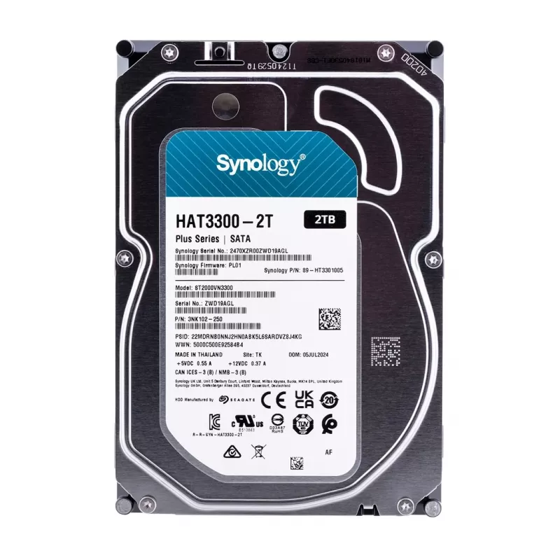 Synology Plus Series HAT3300 - Festplatte - 2 TB - intern - 3.5" (8.9 cm)