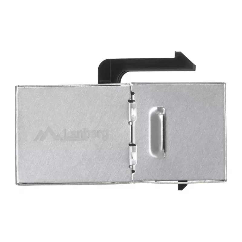 Moduł Keystone LANBERG KSF5-3000 — kabel płaski Cat5e F/UTP, gniazdo RJ-45, czarny