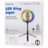 LogiLink lampa pierścieniowa do smartfona z kijkiem do selfie i statywem, średnica 20 cm (AA0156)