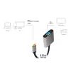 adapter kablowya wideo USB Type-C do VGA (D-Sub) LOGILINK CUA0104 0,15 m, szary/czarny