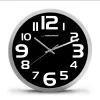 Wall clock Esperanza EHC013K Zurich Czarny Quartz Oval 25 cm, aluminiowa rama, grubość 4 cm