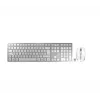 CHERRY DW 9100 cienki klawiatura W zestawie mysz Uniwersalne RF Wireless + Bluetooth Nordic Srebrny