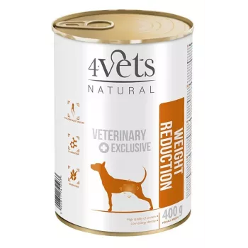 4VETS Natural Waga Reduction Dog - mokra karma dla psów - 400 g